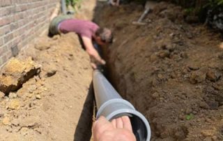 replacing sewer line
